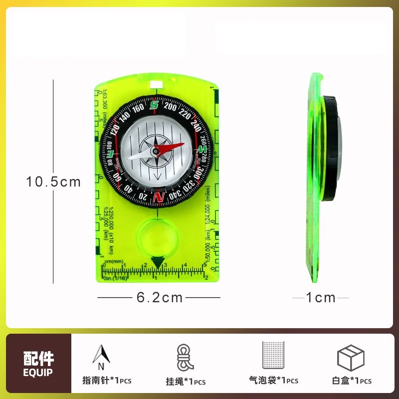 Wholesale DC361 Outdoor Compass with Scale Map Ruler North Needle Surveying Compass for Outdoor Camping Survival