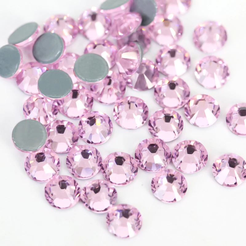 Glass Crystal AB/Clear Hotfix Rhinestone Flat Back Iron On Strass Crystal Stones Hot Fix Rhinestones For Fabric Garment