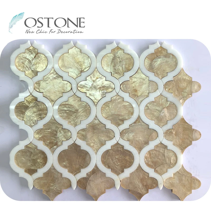 Quality Guarantee Lantern Marble And Shell Mother Of Pearl Mosaic