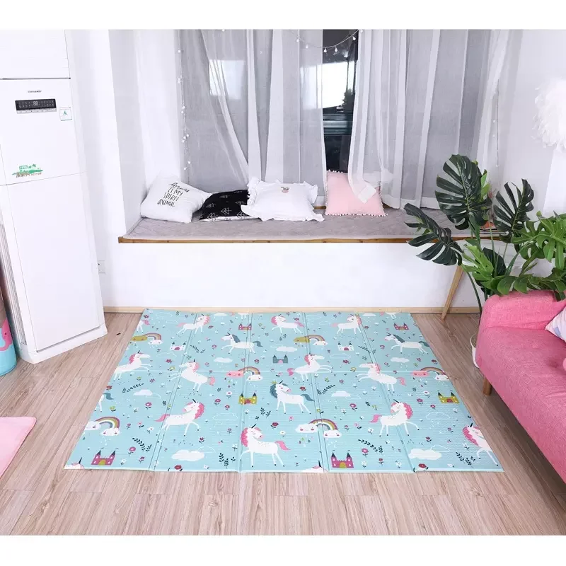 Baby care Activity Foldable Waterproof Floor XPE Foam Folding play mat for baby child