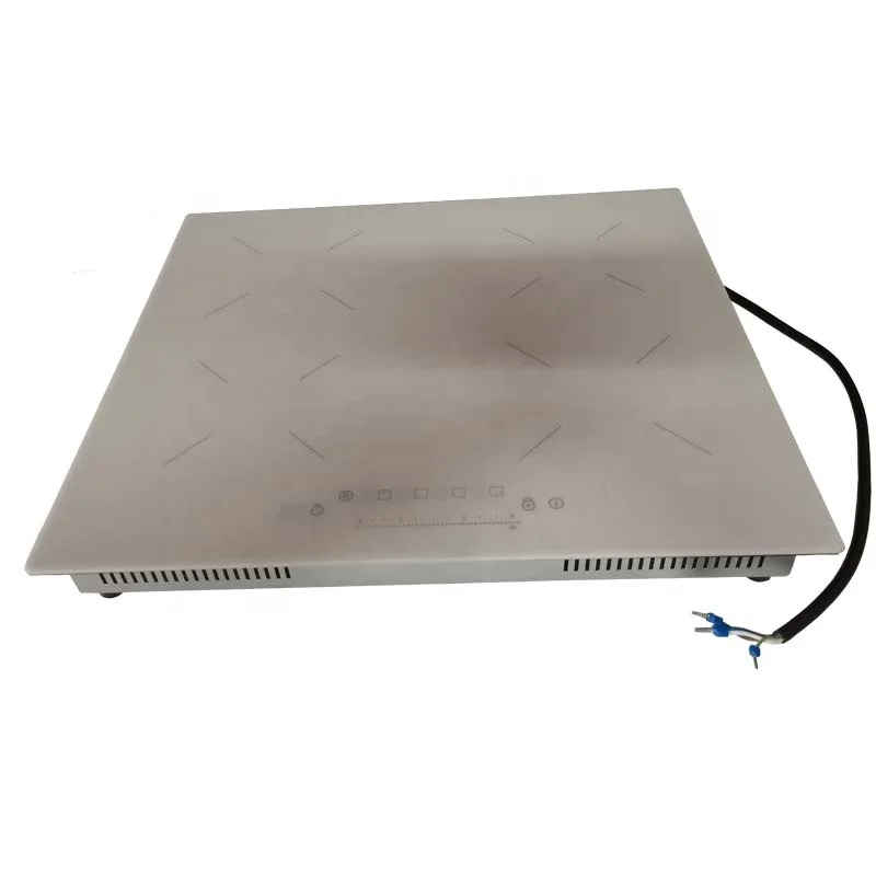 LF Manufacture 4 Head White Glass Induction Cooker 7600 Watt Induction Stove Built In With 4 Fans