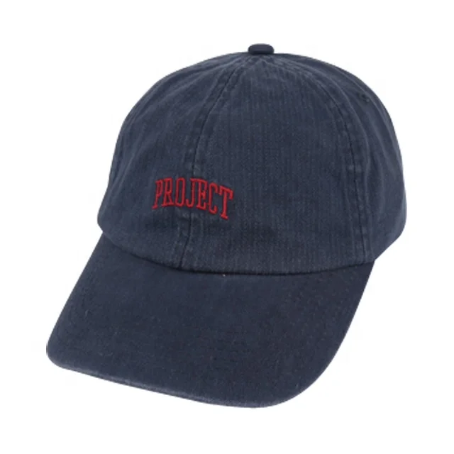 High Quality Custom Embroidery Logo 6-panel Washed Baseball Caps good price hat cap