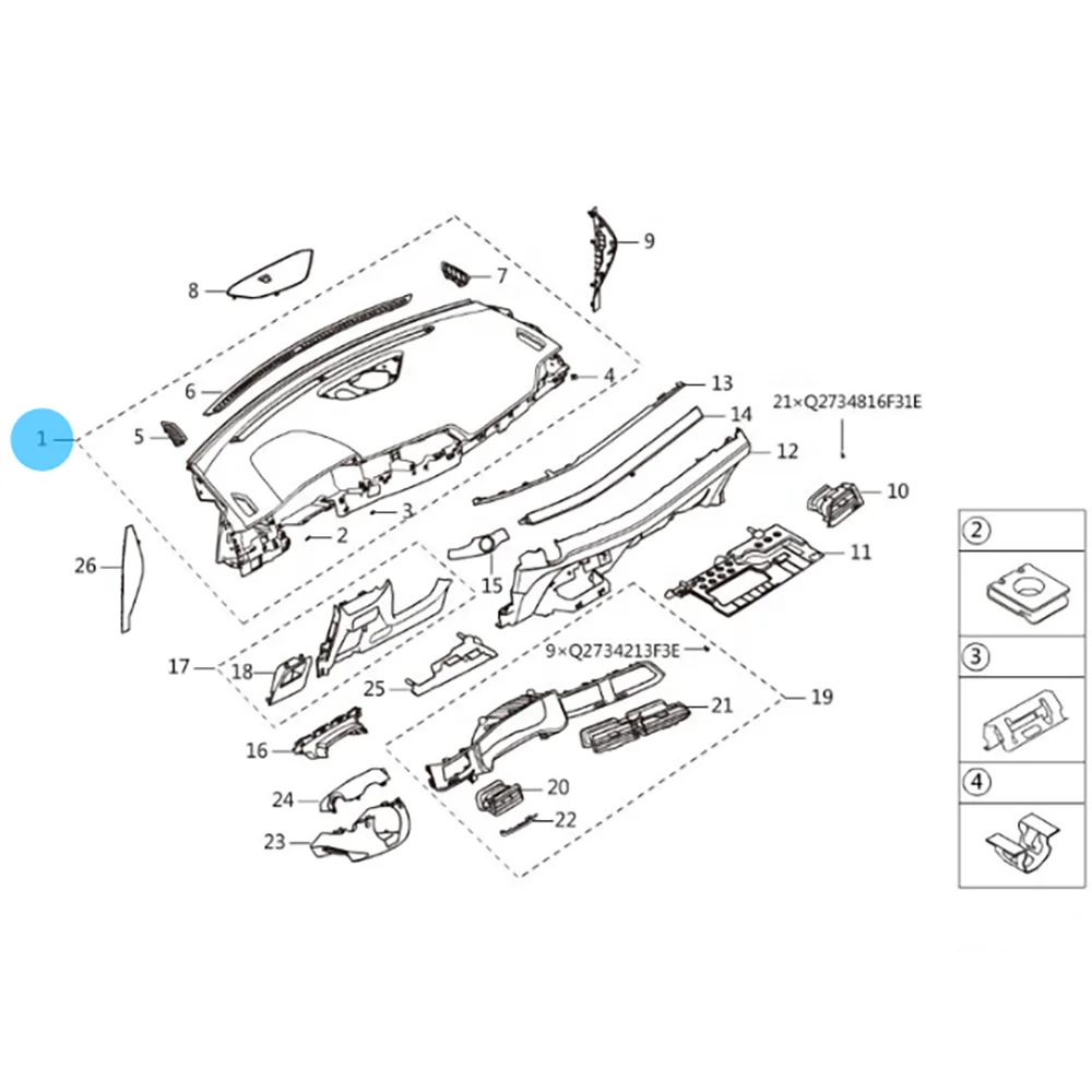 Auto Spare Parts For HAVAL Jolion H4 Great Wall China Car Part Car Components Factory Price Supplier 2022 New Arrival