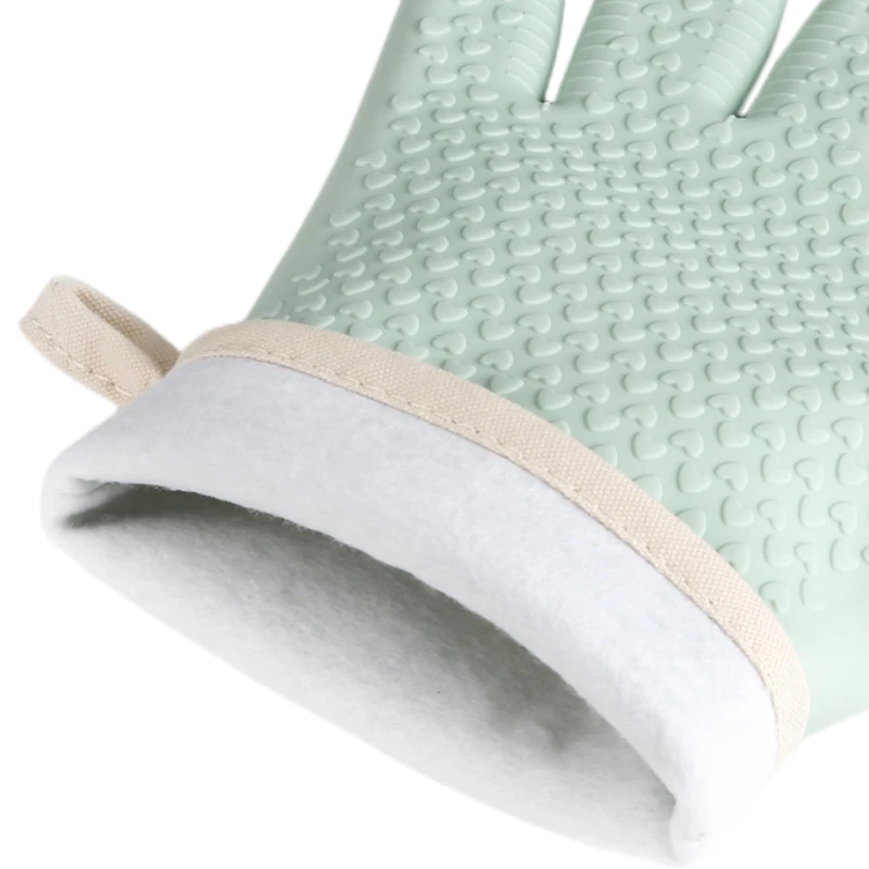 Non-Slip Extreme Heat Resistant Pot Holders Silicone Oven Gloves Microwave Baking Hot Pot BBQ Gloves Silicone Oven Mitt