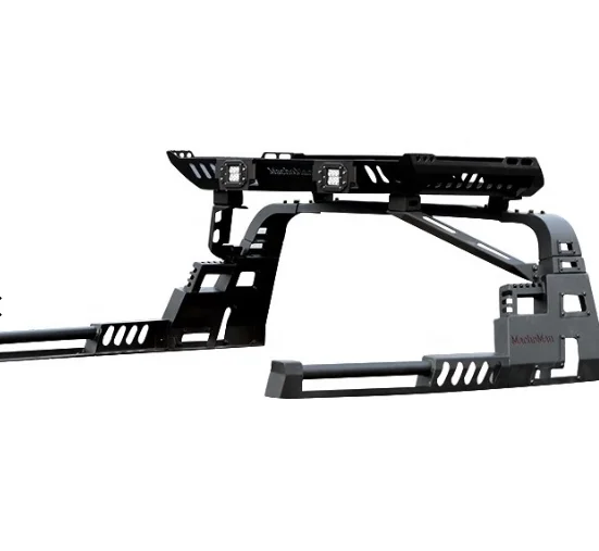 Pick Up 4X4 Sports Roll Bar universal Steel Black Pickups Sport Roll Bar With Basket for Hilux Dodge ram 1500 GMC