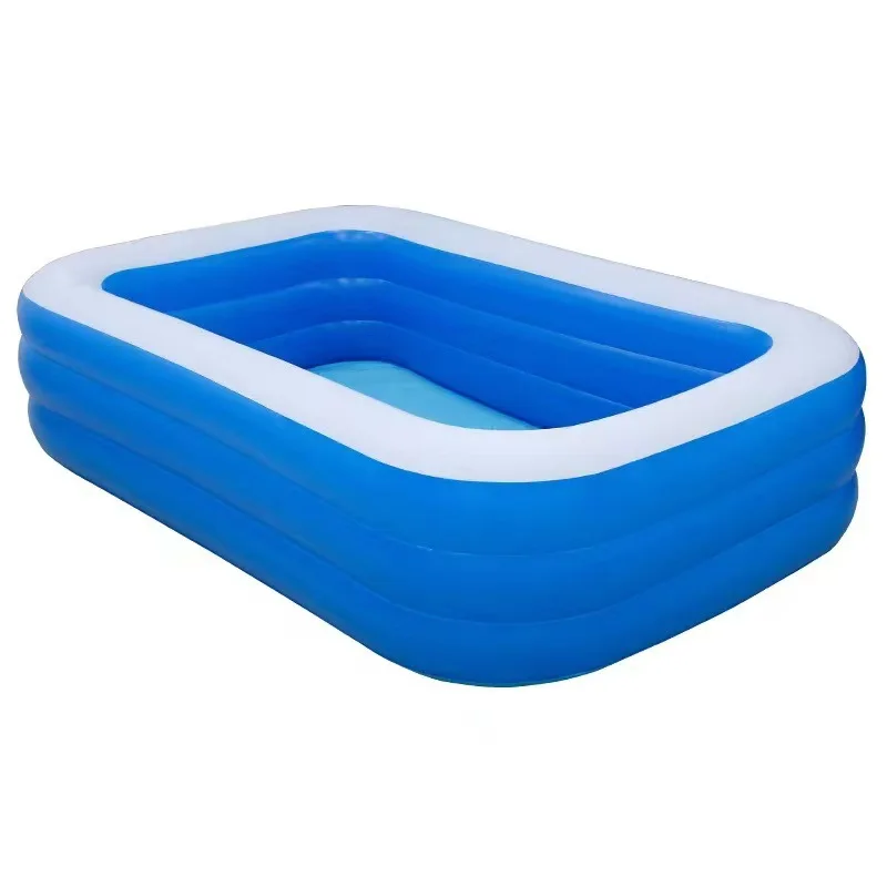 Factory Wholesale High Quality Family Use  On Ground Water Pool For Adults Multiple Size Rectangle PVC Inflatable Swimming Pool