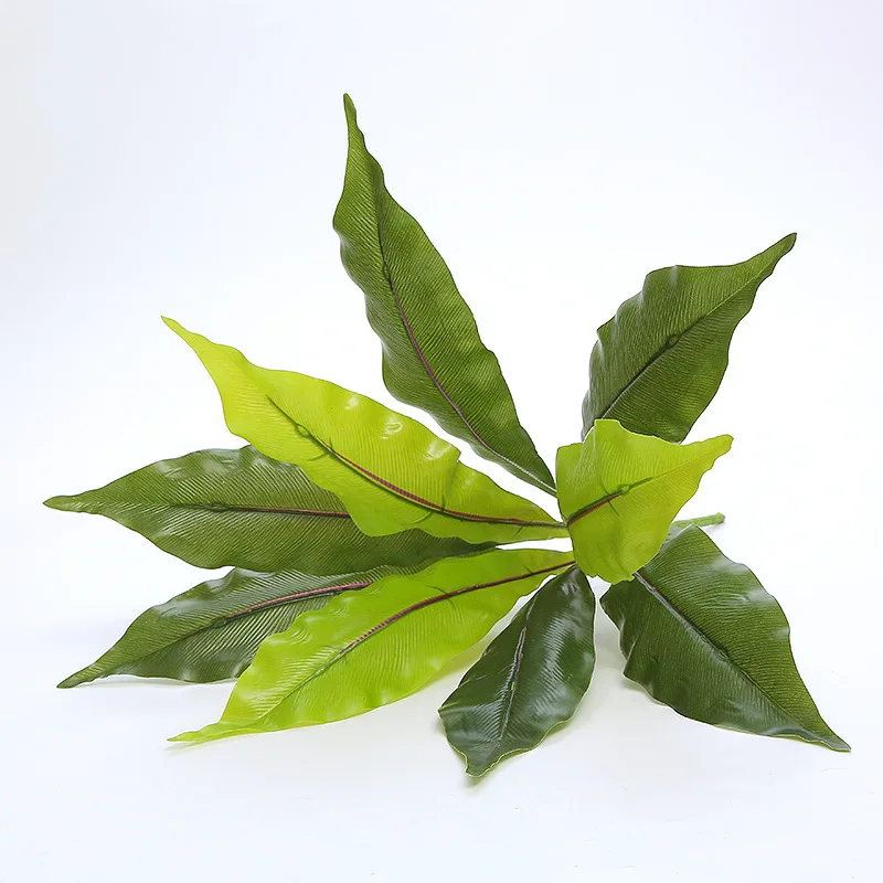 wholesale Artificial plant wall decoration materials fern artificial leaves