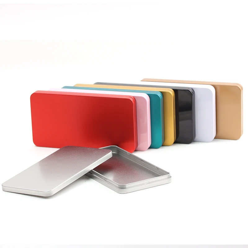 High Quality Custom Square Sliding Metal Boxes for Sweet Pill Candy Mint Packaging Small Empty Tin Box