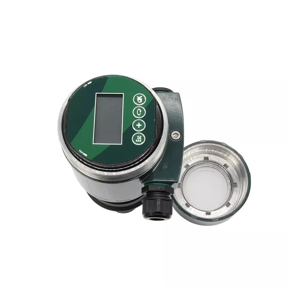 IP66 plastic housing digital signals RS485/MODBUS solar panel Parshall flume water flow measuring ultrasonic level meter(27)