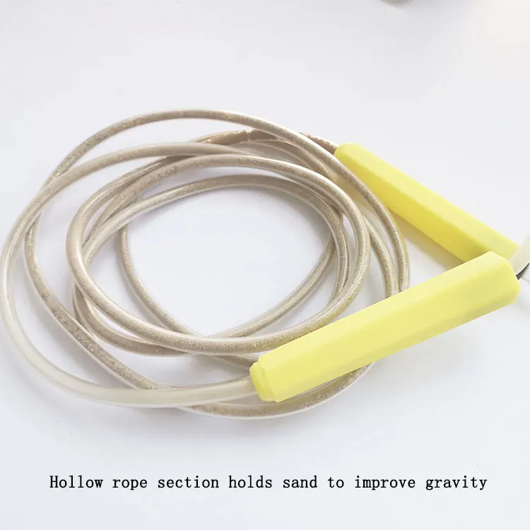 Sports fitness skipping rope hollow with beaded rope section adjustable jump rope without knotting and winding