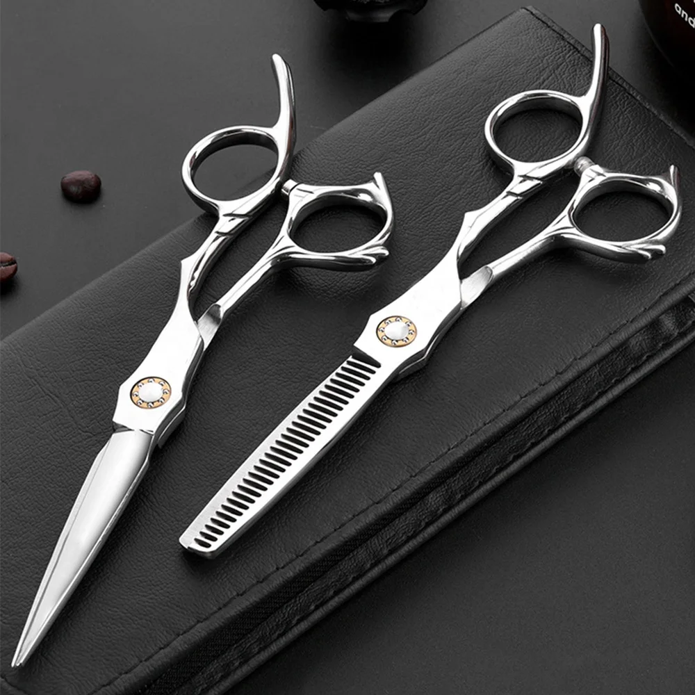 Профессиональные высококачественные ножницы JINYINGDE из нержавеющей стали для филировки, 6 дюймов, парикмахерские ножницы для стрижки волос (62567608912)