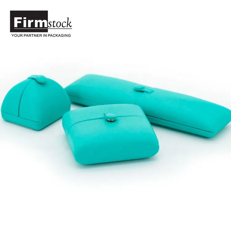 
Custom Luxury Plastic with button and green velvet mini size Jewelry Packaging box for jewelry 
