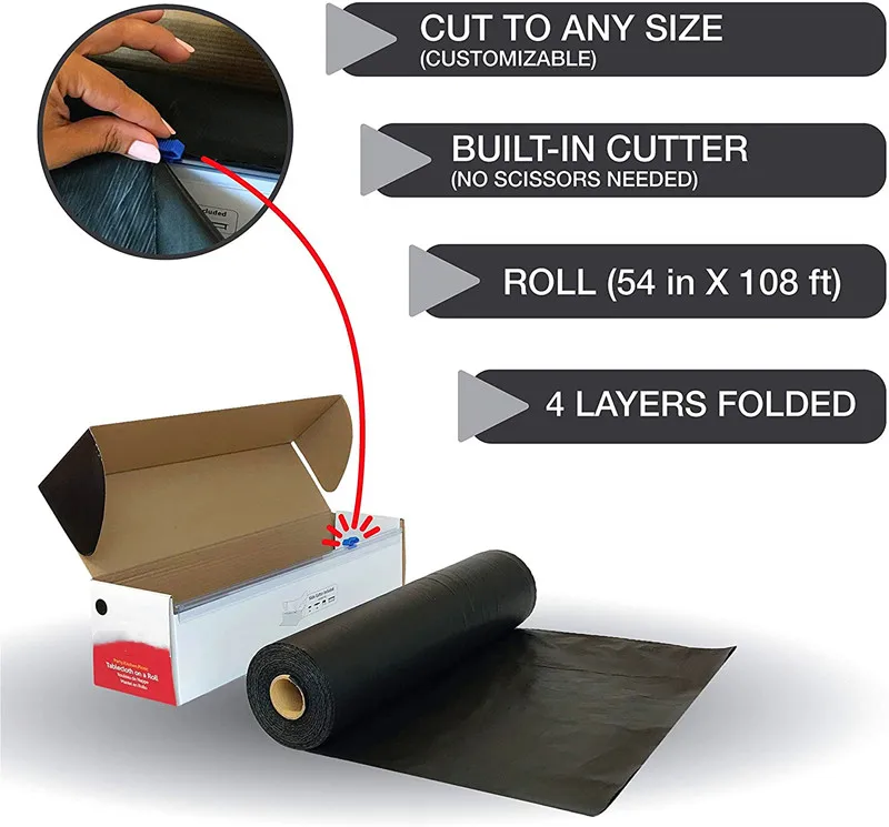 
Large Plastic Rectangle Table Cover Cloth Clean Party Tablecloth Cover Roll 