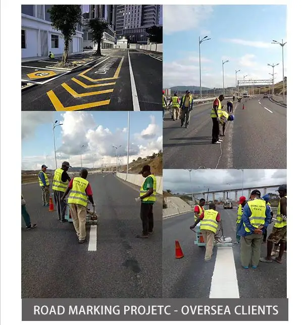 Good adhesion hot applied solvent white traffic thermoplastic road markings paint