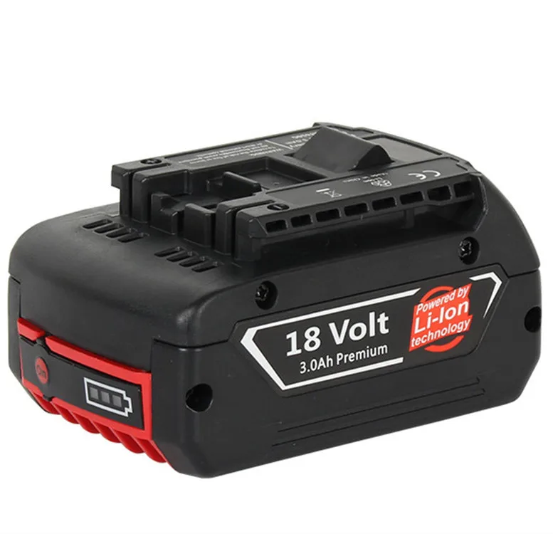 replacement 3000mah li-ion battery for power craft cordless drill 18v 2607336236 BAT609 BAT618G