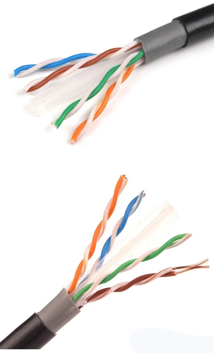 szadp outdoor double jacket  23awg bare copper/CCA utp cat6 lan cable /network cable