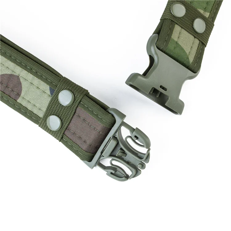 2023 Hot Canvas Camouflage Khaki Outdoors Nylon Security Tactical Belts for Men Equestrian Belt
