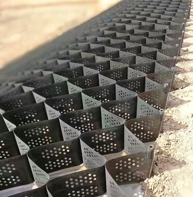 HDPE plastic textured perforated Geocell honeycomb gravel grids paver manufacturer supply price