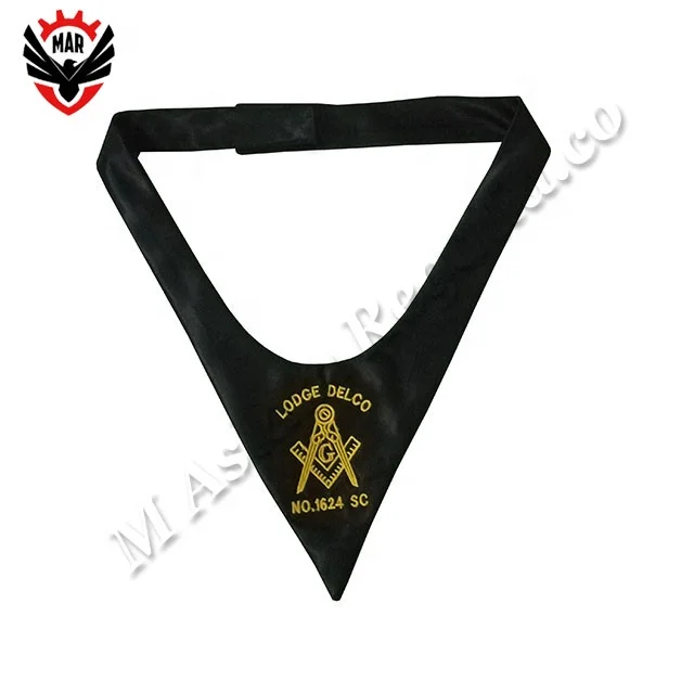 Provincial Past Master Royal Blue Masonic Cravat Collarette Square & Compass with G