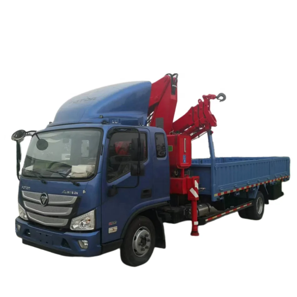 Foton Aumark S 5 Tons load Cargo Truck Mounted 3.2 Tons Foldable Crane