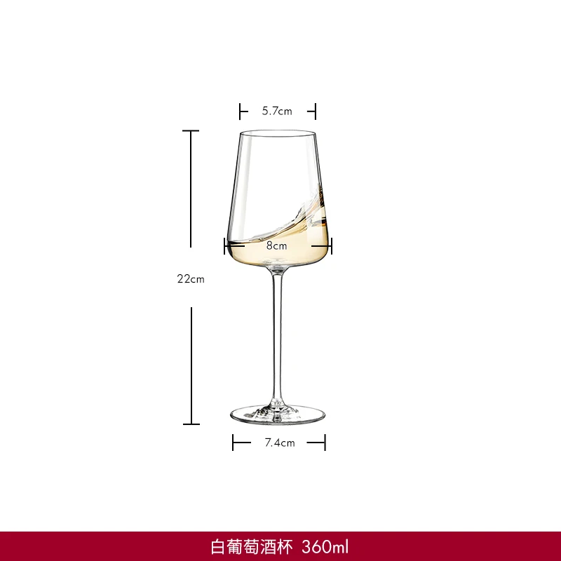 RONA light and luxurious black tie wine glass Burgundy Bordeaux handmade crystal red wine glass wholesale wine glasses