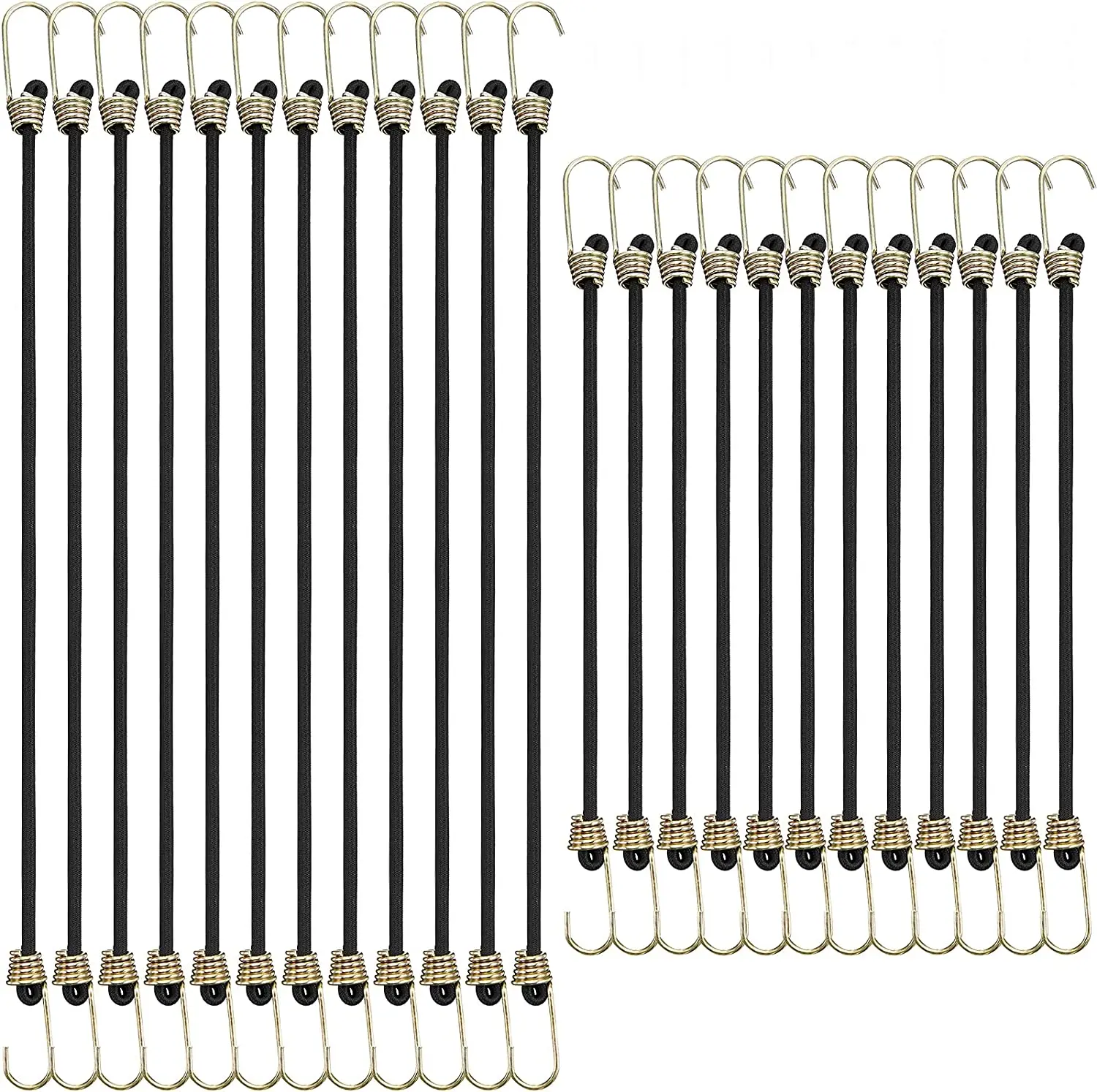 4mm Mini Bungee Cords Heavy-Duty Black Tie Down Straps Rubber for Outdoor Tarp Covers Canvas Canopies Motorcycle and Cargo