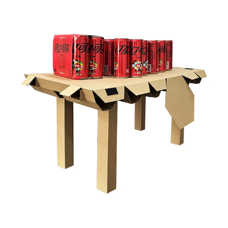 Newest Portable Foldable Paper Desk Printing Cardboard Beer Beverage Box for Packaging