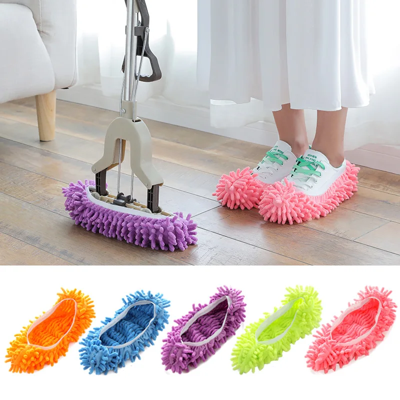 Dust Mop Cleaner Grazing Slippers House Bathroom Floor Cleaning Lazy Shoes