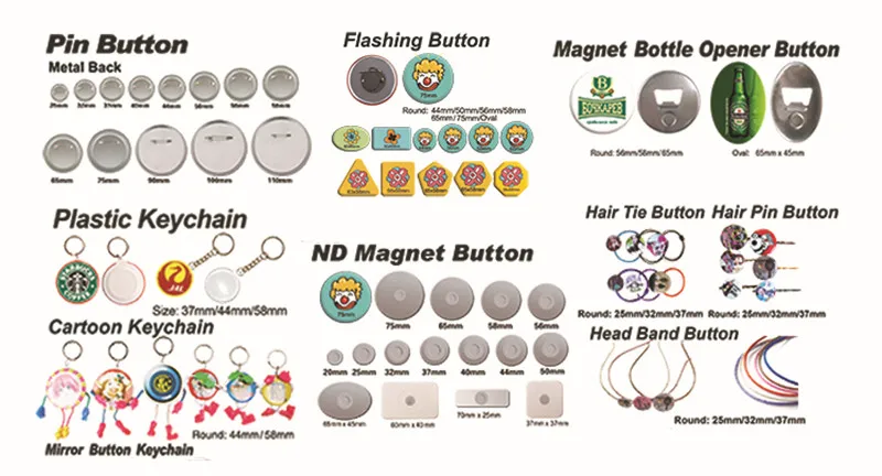 New Style Low Cost Compatible with Other Shapes Molds Metal Coins Making Machine Inserting Round Button