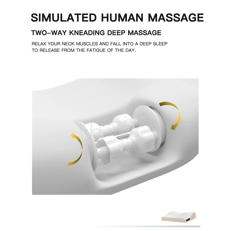Customized Soft Heating Latex Pillow Massage Health Care Massage For Cervical Vertebrae Electric Neck Massage Pillow