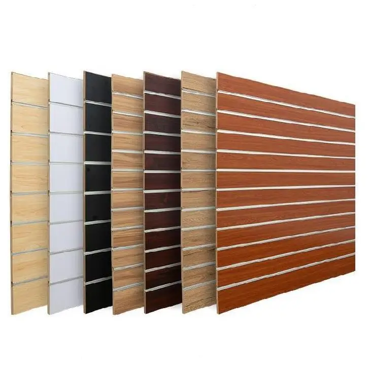 2021 Slat wall panel/slatwall/Melamine MDF Slotted Board Panel