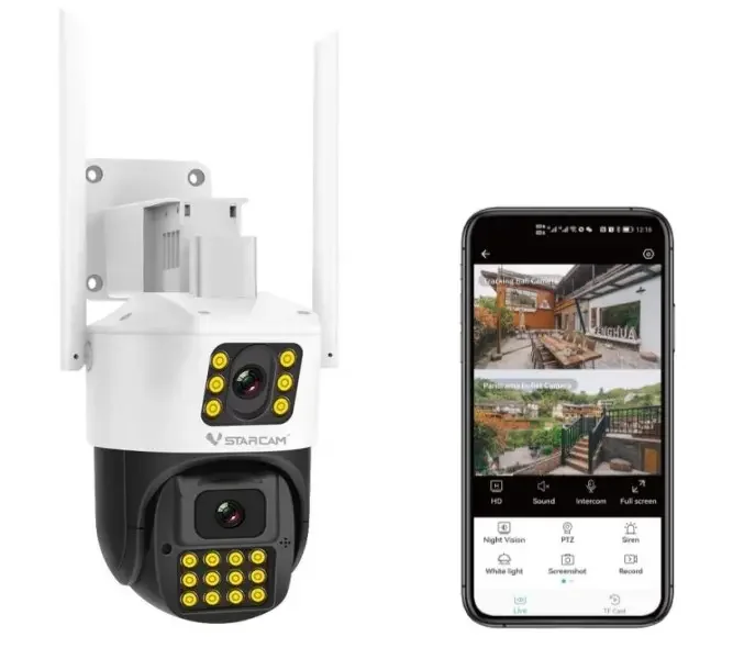 VStarcam WIFI Solar Camera Outdoor Security Zoom 3MP P2P PTZ Dual Lens Wireless Video Surveillance CCTV Cameras Solar Powered