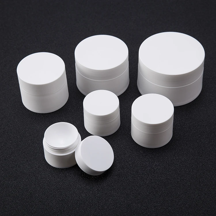 
Eco Friendly Round White Plastic PP Frosted 30g 1oz Cosmetic Packaging Jar with Gasket 