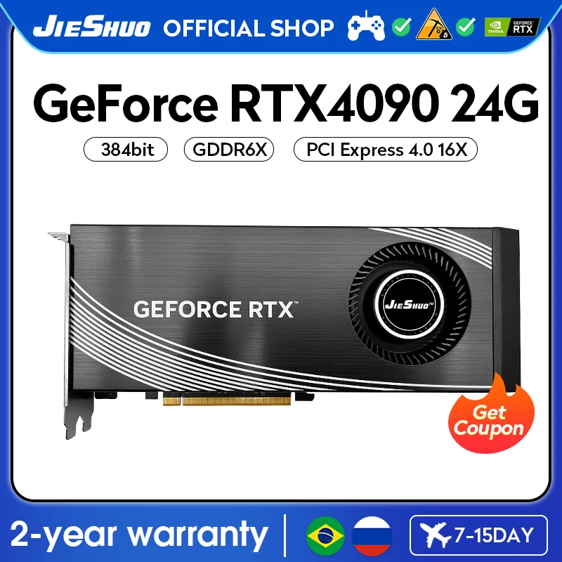 JIESHUO Turbo rtx 4090 24gb gpu laptop PC gtx rx4090 ti 24g ASUS tuf msi vulcan 24 gb gtx graphics cards nvidia geforce rtx 4090