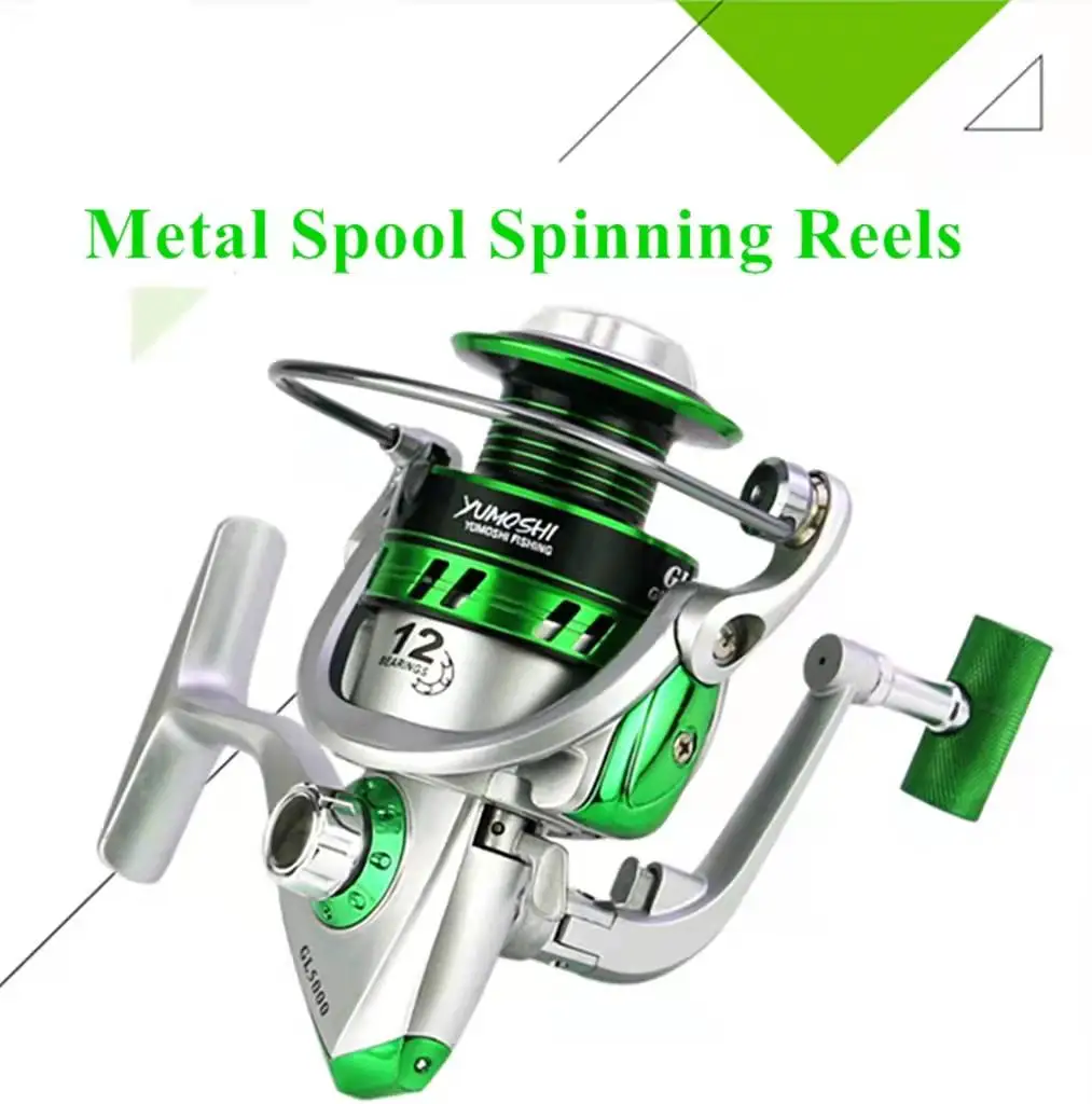 Top Quality Light Weight Durable Stainless Steel Fishing Coil Wooden Handshake 12bb Spinning Reel Saltwater Carp Fishing Reel