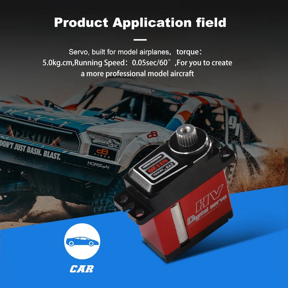 CYS-S3120 7kg Digital Coreless Titanium Gear 0.06sec High-Speed Full Metal Case Designed Specifically 450 Class RC Helicopters