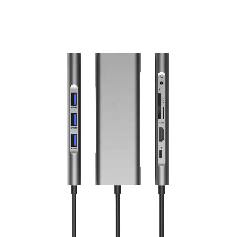 7 IN1 USB C концентратор с 4K HD TV 100 Вт Питание доставки док-станция 3 0 слот для карт памяти портов ноутбук адаптер переменного