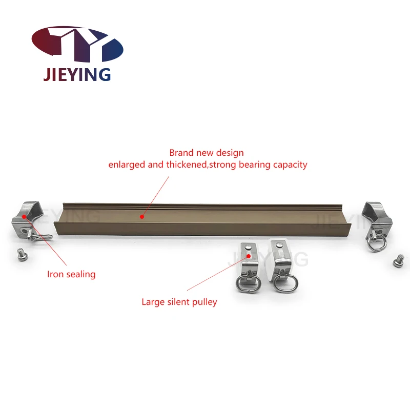 Jieying Thickened Aluminum Alloy Curtain Poles Flexible Bendable Curtain Track ceiling Curtain Rail System