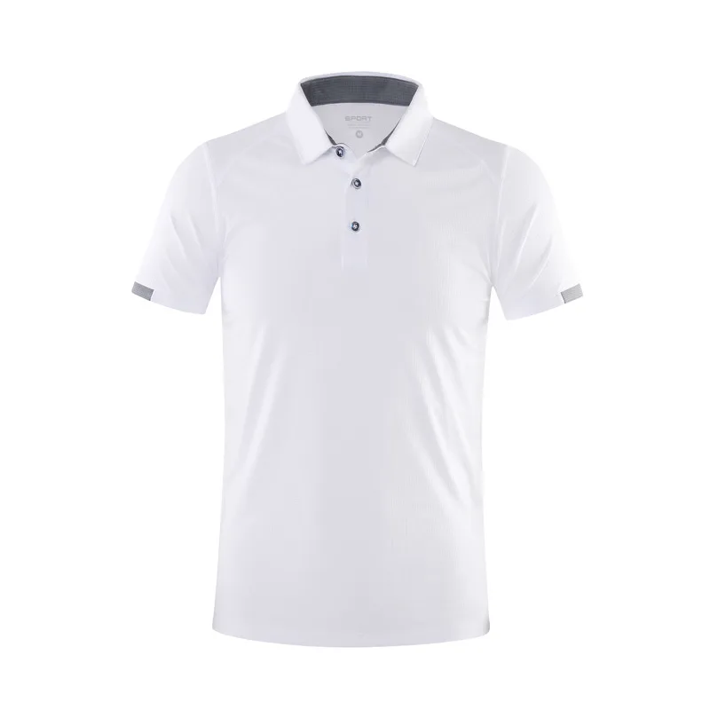 Wholesale Small Order Customized Logo Mens Light Weight Quick Dry Plus Size Polyester Gym Stuff Team Golf Polo T-Shirts