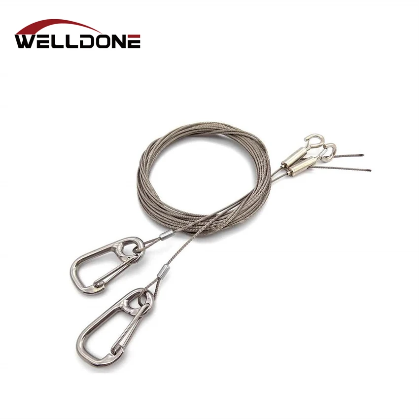 Customized Cast or Pressed Steel Wire Rope Sling with hook eye terminal socket