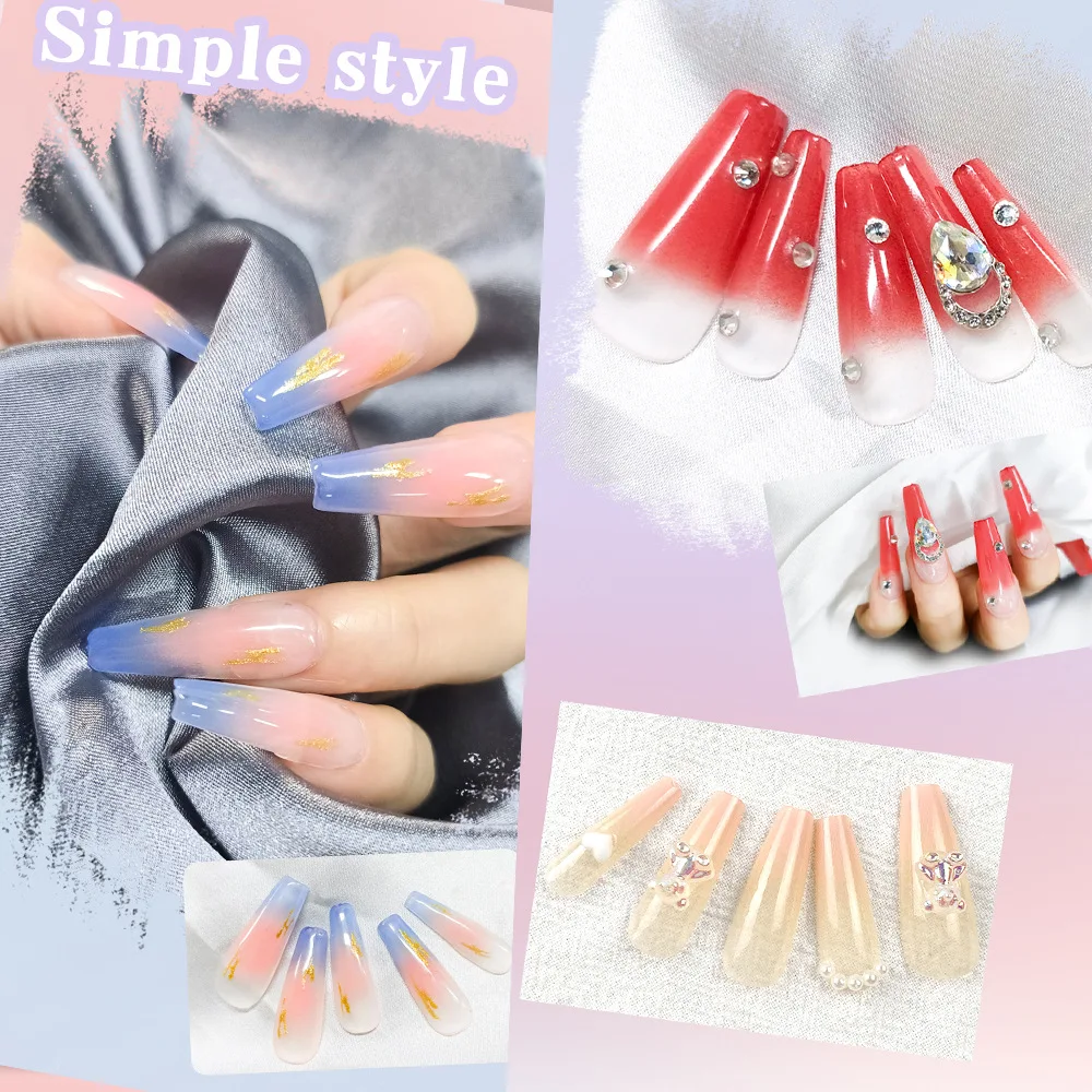 9-grids set beautiful gradient color nail pigment powder solid nail acrylic powder  for nails