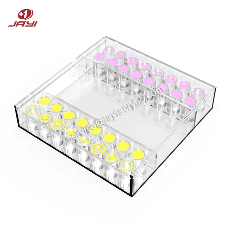  Jayi декоративная Lucite игра на шахматной доске акриловые игровой Шахматный набор с коробка для
