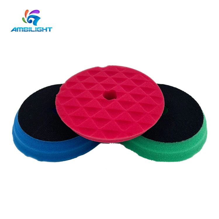 150 mm Car Beveled Triangle Polishing Foam Pads 6 Inch Buffing Waxing Sponge for DA Polisher