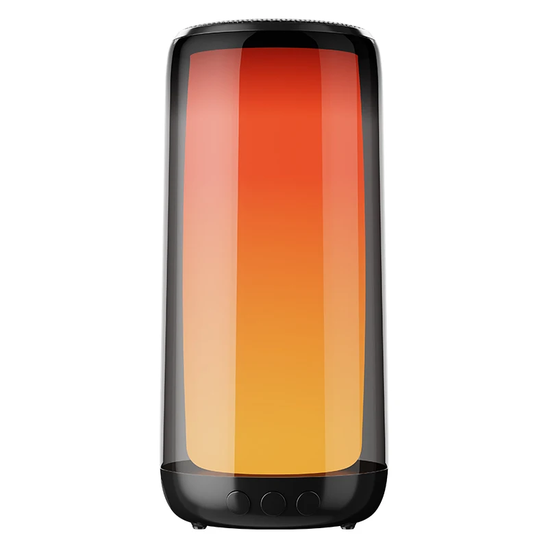 QERE HF33 Mini Portable Wireless Speaker Outdoor Subwoofer With Led Flashing Colorful Metal Bass Speaker