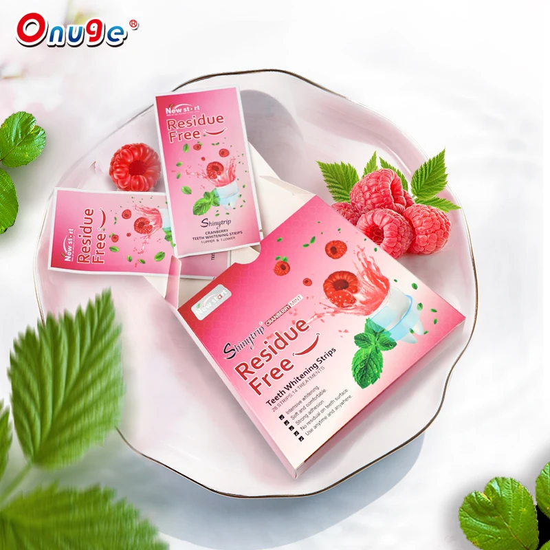 Delivery included rsidue free No Rinse needed teeth whitening strips with OEM pack professional tooth bleaching