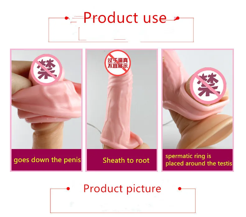 Male penis double open crystal set lengthened set lock fine coarse set big Wolf braces sex toy