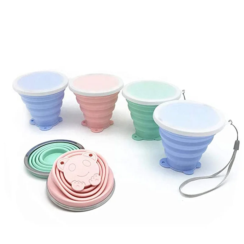 silicone Folding Water Cup collapsible travel mug 270ML