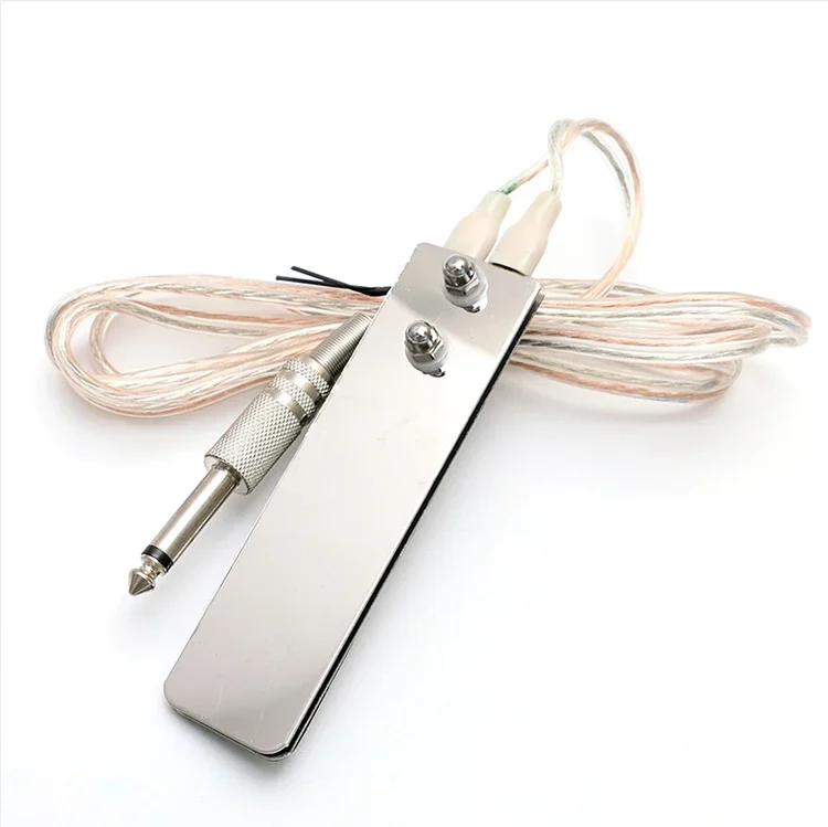 Mini Stainless Steel Tattoo Foot Pedal Switch With Power Cord Clip Tattoo Accessories Tool Foot Switch