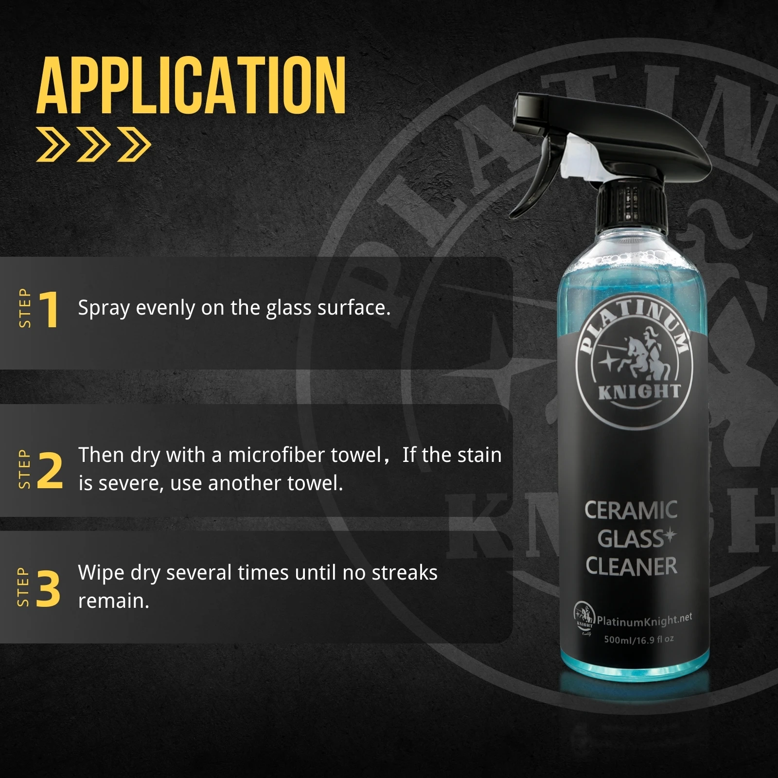 The Ultimate 500mL Ceramic Glass Cleaner And Protectant Quick drying traceless Auto Detailing