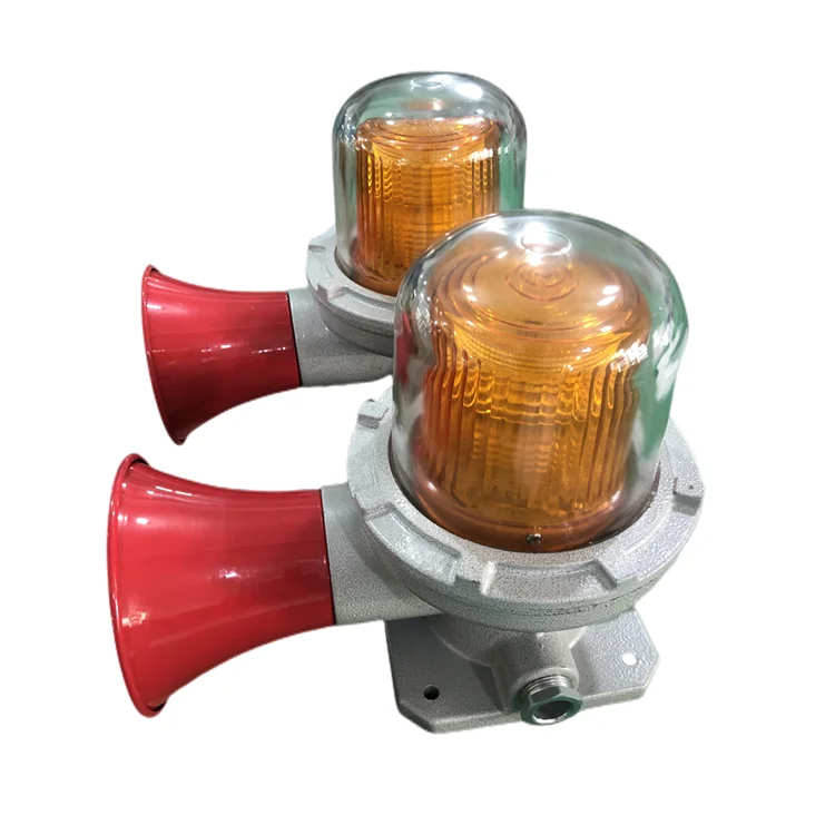 ATEX anti-explosive speaker 110 vac led lamps explosion proof audible and visual alarm siren lighting